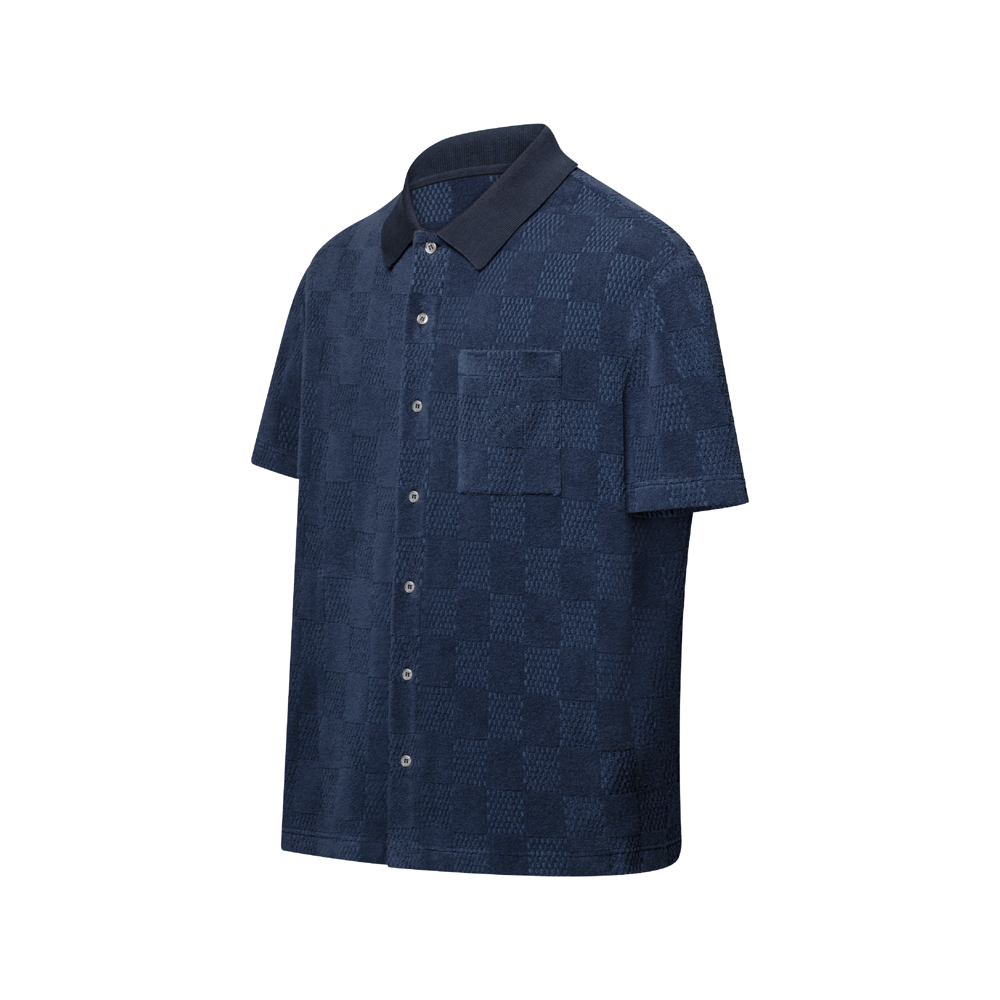 Chemise manches courtes Damier en french terry Prêtàporter de luxe
